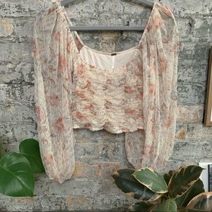 Free People Lilia Crop Top - Tea Combo - Medium
